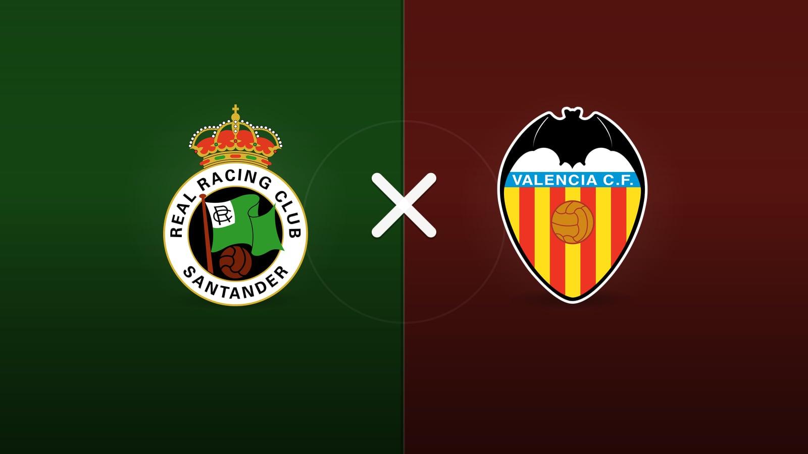Racing Santander x Valencia jogam hoje às 16h00 pela La Liga. Foto: Diário 24 Horas / Montagem