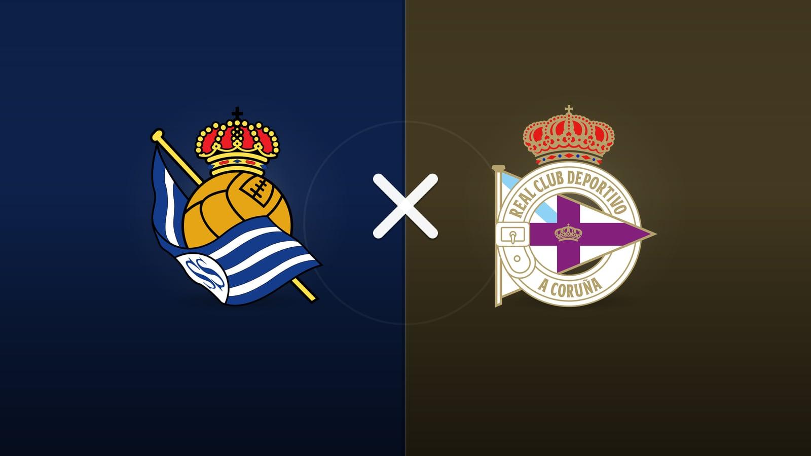 Real Sociedad x Deportivo La Coruna jogam hoje às 11h15 pela La Liga. Foto: Diário 24 Horas / Montagem