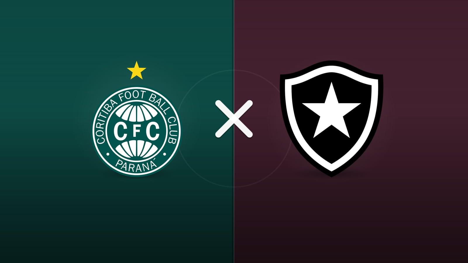 Coritiba x Botafogo jogam hoje às 16h00 pela Serie A. Foto: Diário 24 Horas / Montagem