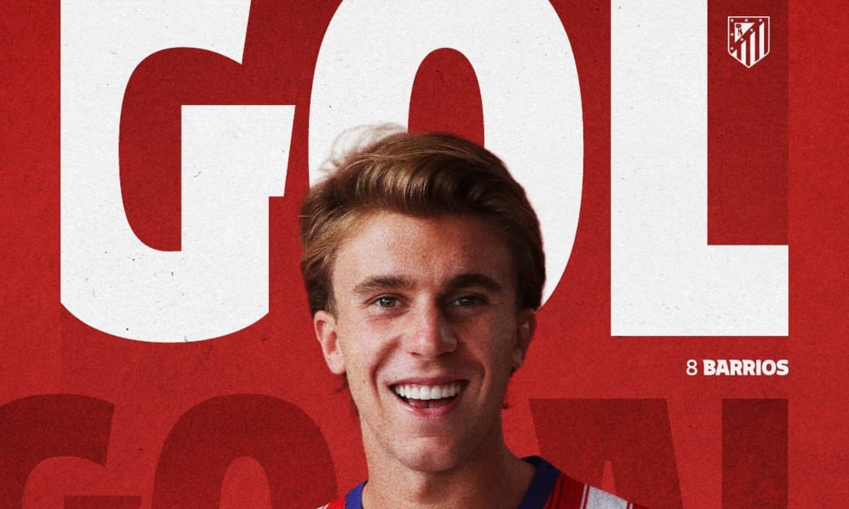 Pablo Barrios marca no primeiro minuto, e Atlético abre 1 a 0 sobre o Manchester United