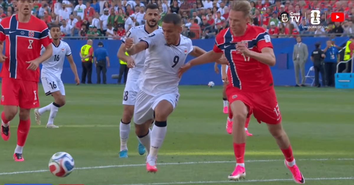 Noruega vence Iraque com gol de Haaland e redenção de atacante iraquiano na Copa de 2026