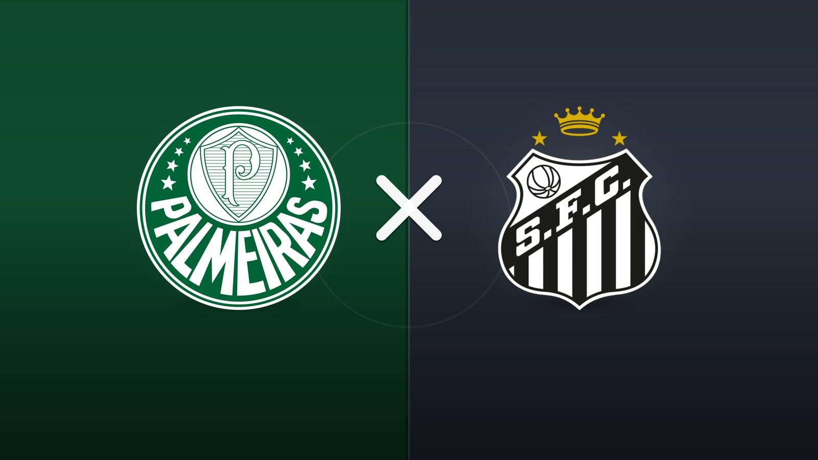 Palmeiras x Santos jogam hoje às 21h30 pela Copa Do Brasil. Foto: Diário 24 Horas / Montagem