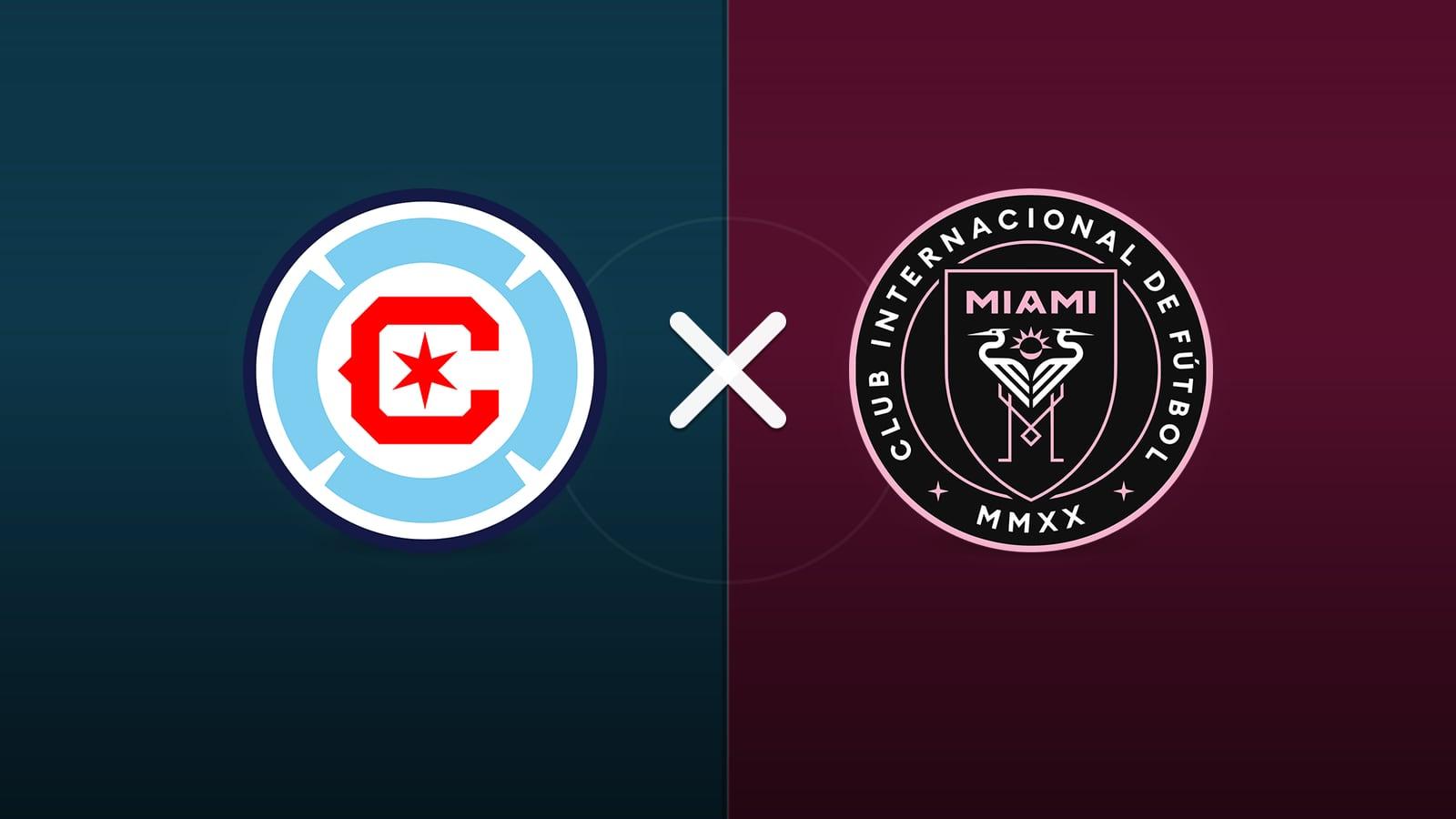 Chicago Fire x Inter Miami jogam hoje às 21h30 pela Major League Soccer. Foto: Diário 24 Horas / Montagem