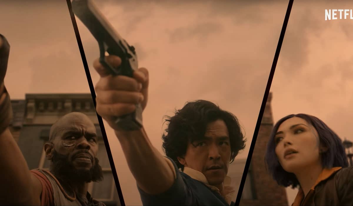 Spike Spiegel (John Cho), Jet Black (Mustafa Shakir) e Faye Valentine (Daniella Pineda) aparecem em ação no novo teaser da série