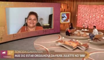 A mãe de Juliette promoveu o 'Encontro com as Fátimas' na manhã desta segunda-feira no programa apresentado por Fátima Bernardes