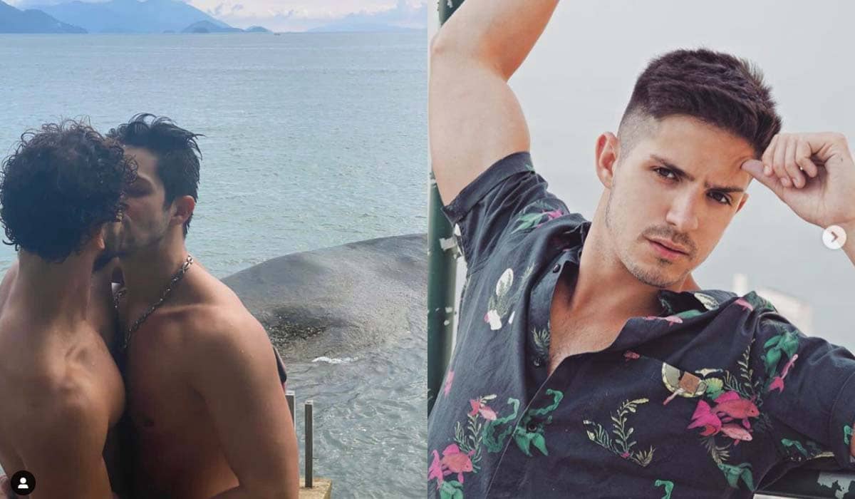 Logo após publicar uma foto em que aparece beijando o namorado, Cosso percebeu uma rápida perda de seguidores no Instagram