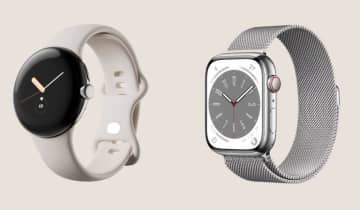 Pixel Watch e Apple Watch Series 8 são analisados. Fonte: Divulgação/Apple e Divulgação/Google