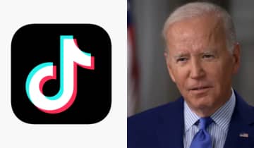 Biden proíbe tiktok em aparelhos relacionados ao governo dos EUA. Fonte: Divulgação/TikTok e Reprodução/YouTube