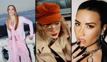 Anitta, Taylor Swift e Demi Lovato lideram as paradas mundiais. Fonte: Divulgação/Twitter