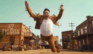Psy aparece vestido de caubói no teaser de 'That That'. Foto: Reprodução/YouTube