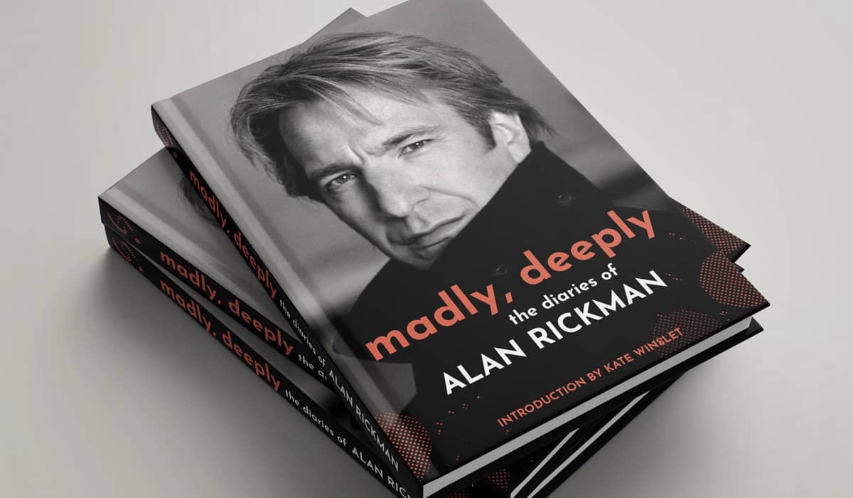 `Madly, Deeply: The Diaries of Alan Rickman` terá uma introdução escrita por Kate Winslet e um posfácio de sua viúva, Rima Horton. Foto: Divulgação