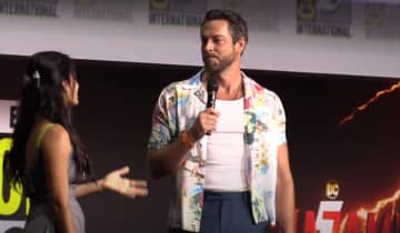 Zachary Levi apresenta o novo trailer durante painel da DC na Comic-Con 2022. Foto: Reprodução/YouTube.