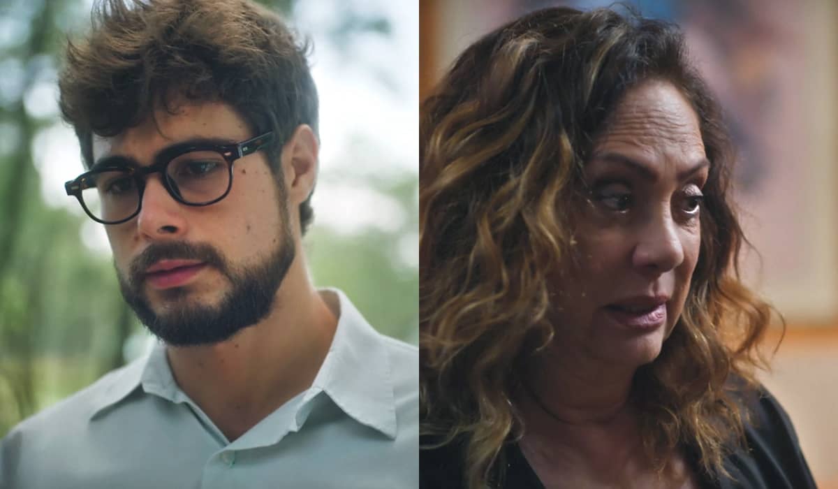 Hélio se irrita com Agatha, mas mantém armação. Fonte: Reprodução/Globo