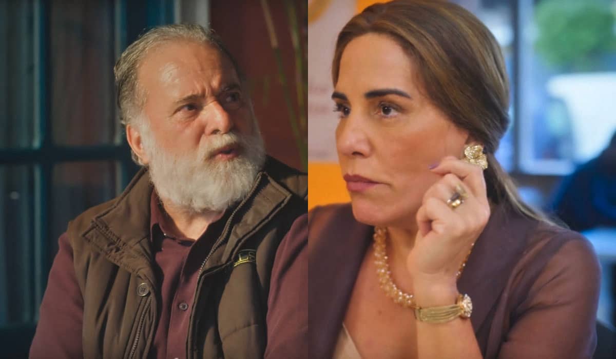 Antônio se assusta com o carinho repentino de Irene em Terra e Paixão. Foto: Reprodução/Globo