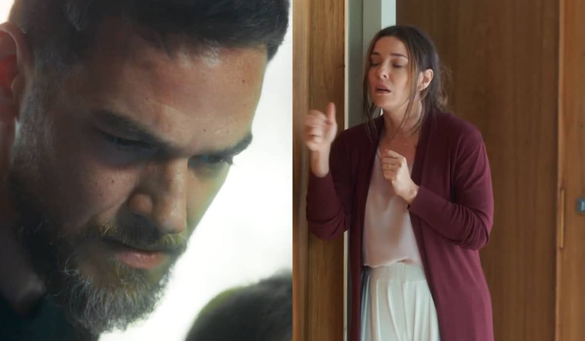 Theo dorme com Clara, mas pensa em outra na novela das sete. Foto: Reprodução/Globo