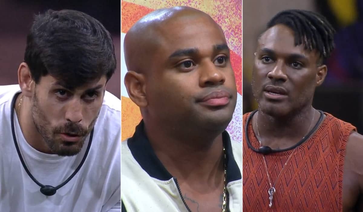 Paredão entre Cara de Sapato, Cezar Black e Fred Nicácio chega ao fim hoje. Foto: Reprodução/Globo