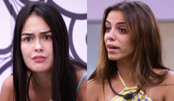 Larissa finalmente pôde confrontar Key sobre ter sido xingada no confinamento. Foto: Reprodução/Globo