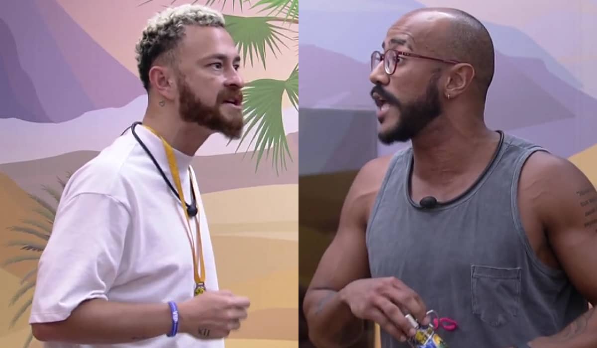 Fred se irritou profundamente com Ricardo, que não baixou a cabeça. Foto: Reprodução/Globo