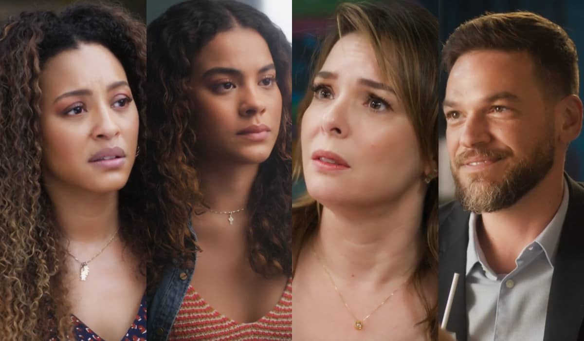 Sol e Jenifer convencem Clara a tomar atitude contra Theo. Foto: Reprodução/Globo