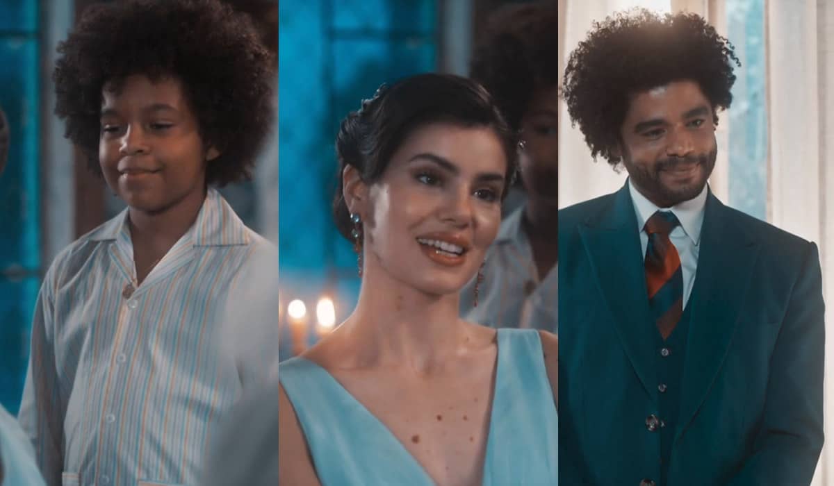 Marcelino leva as alianças no casamento de Marê e Orlando em Amor Perfeito. Foto: Reprodução/Globo