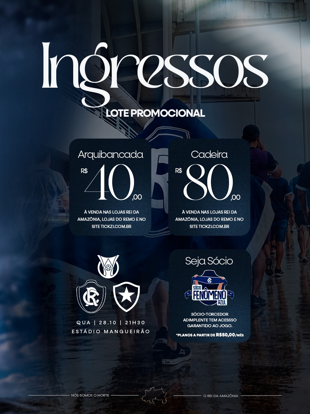 Clube do Remo divulgou detalhes dos ingressos no seu Instagram. Foto: Reprodução/Instagram