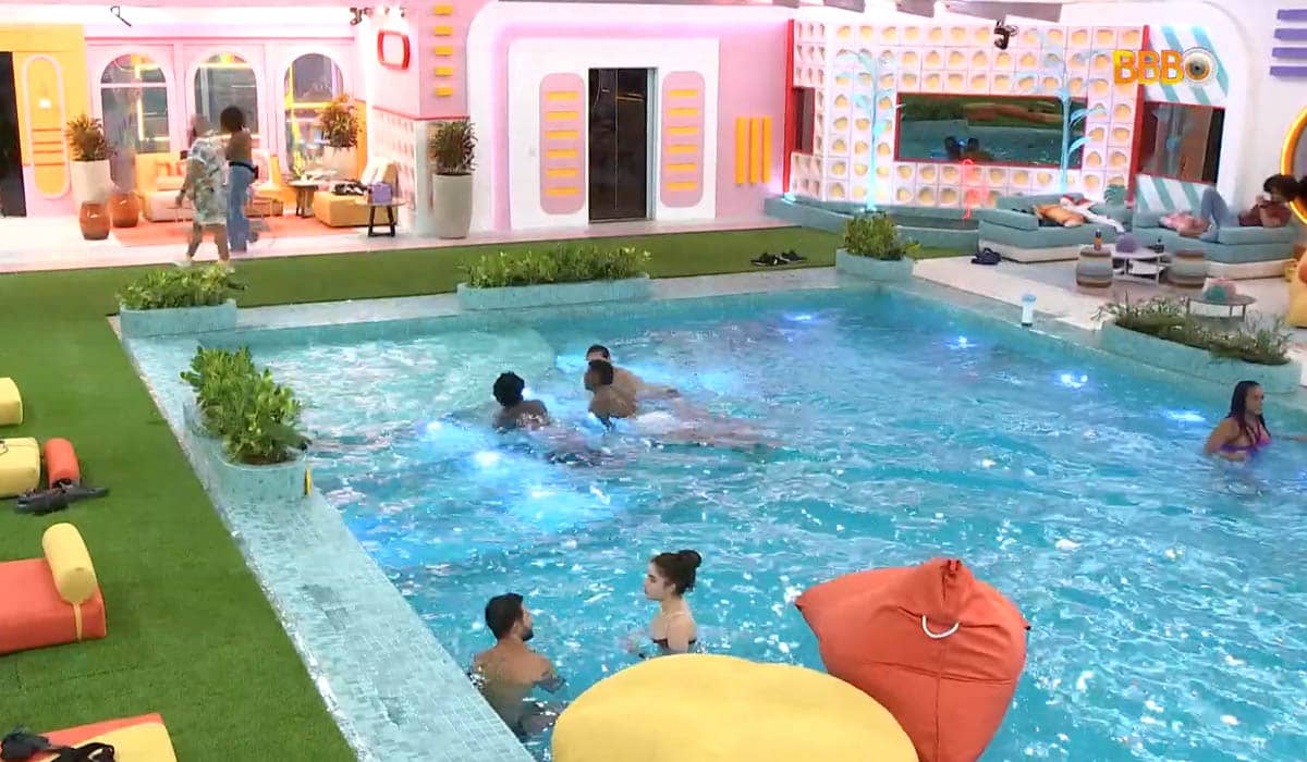 Os participantes do BBB 22 curtem um dia tranquilo antes do resultado do Paredão