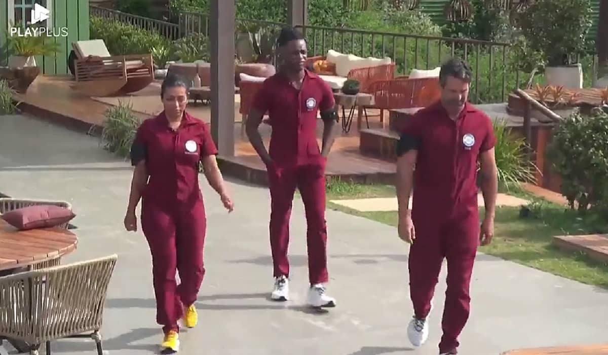 Pelé, Iran e Moranguinho disputaram a prova de fogo. Iran venceu pela terceira vez. Foto: Reprodução/PlayPlus