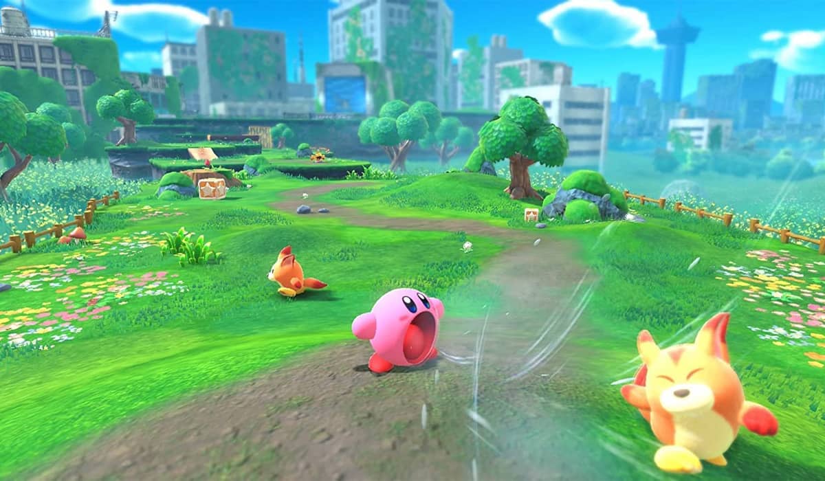 Kirby and the Forgotten Land concorrecomo melhor jogo para a família. Fonte: Divulgação/HAL Laboratory