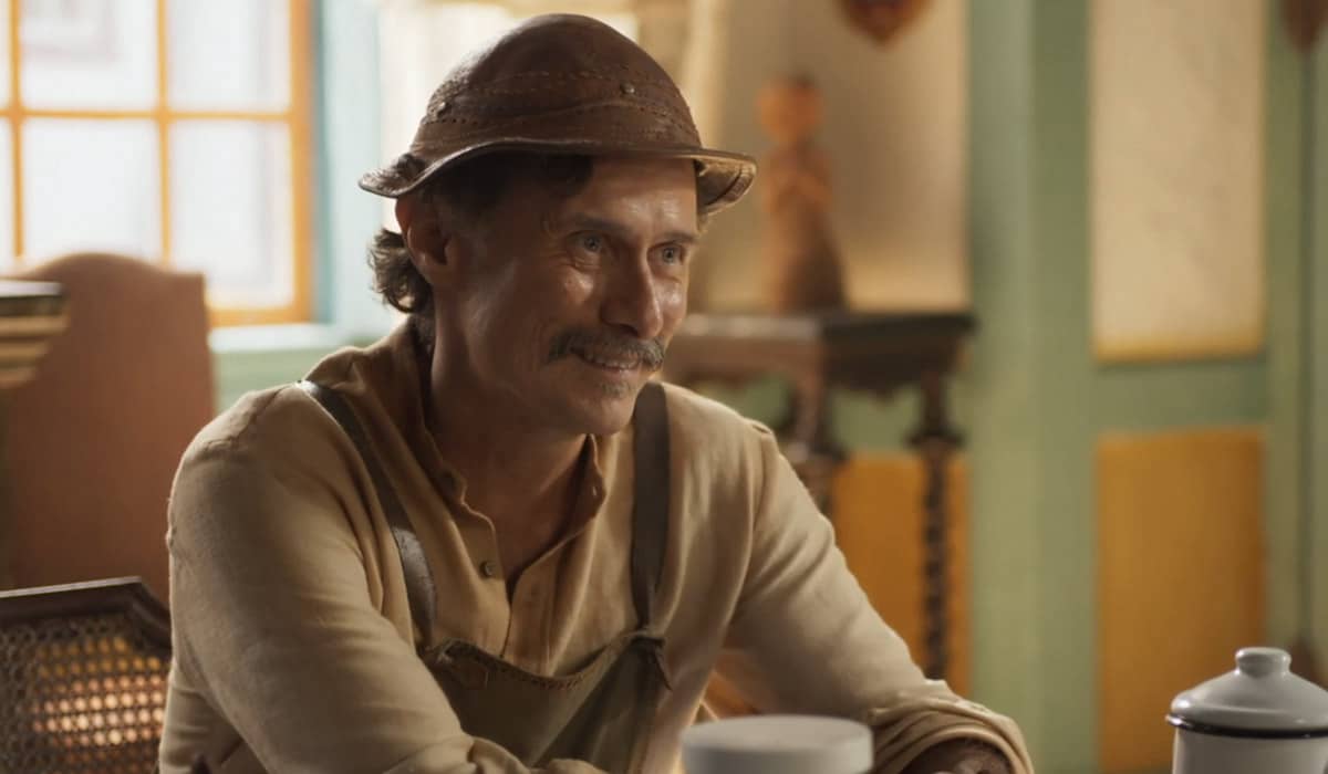 Timbó se decepciona novamente com o filho em Mar do Sertão. Foto: Reprodução/Globo
