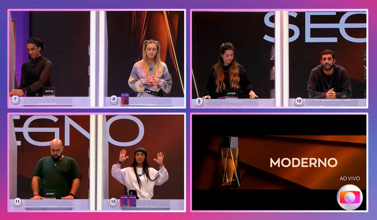 Mais seis competidores jogaram a segunda parte da prova do líder. Foto: Reprodução/TV Globo