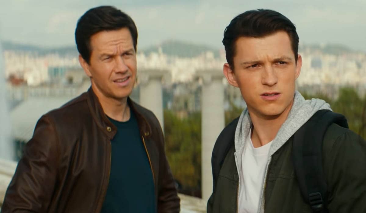 Mark Wahlberg e Tom Holland em Uncharted