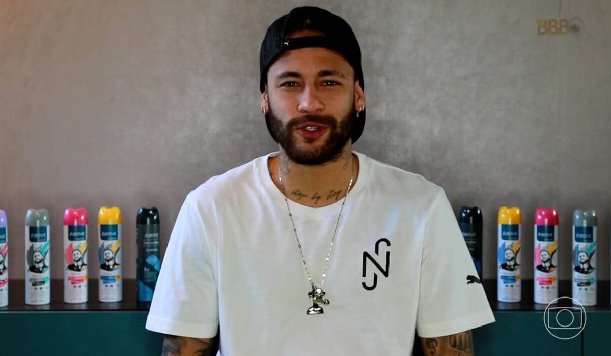 Neymar apareceu na prova do líder. Foto: Reprodução/TV Globo