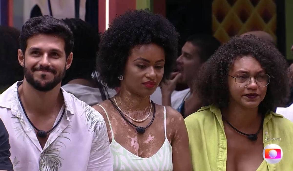 Rodrigo, Natália e Jessilane se enfrentaram em um Paredão acirrado no BBB 22. Foto: Reprodução/TV Globo