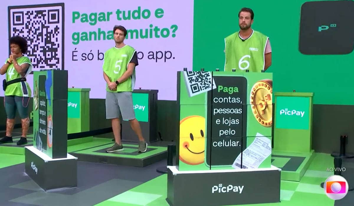 Prova do líder foi de resistência no BBB 22. Foto: Reprodução/TV Globo