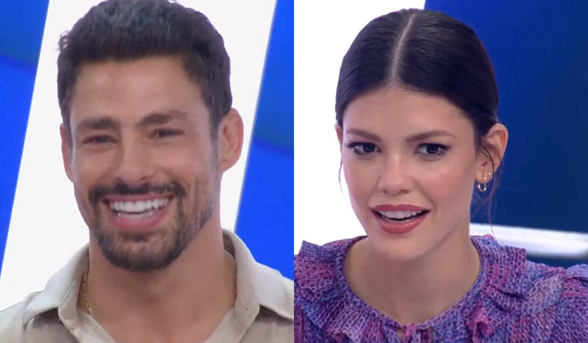 Cauã Reymond e Vitória Strada jogam o 'Sobe o Som' no Caldeirão