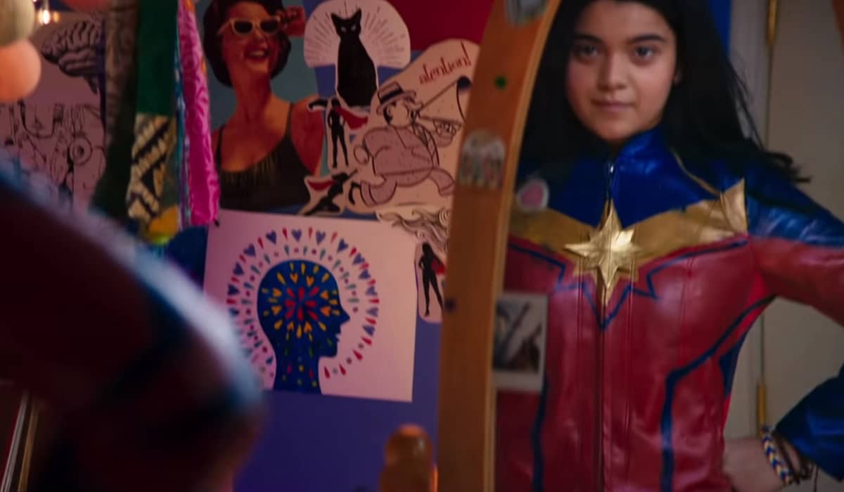 Kamala Khan é grande fã da Capitã Marvel. Fonte: Reprodução/YouTube