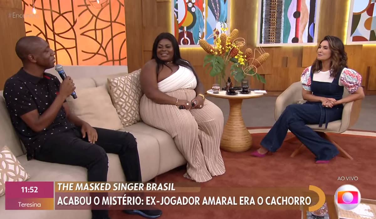 O ex-jogador também comentou sobre as suas dificuldades de cantar. Fonte: Reprodução/Globo