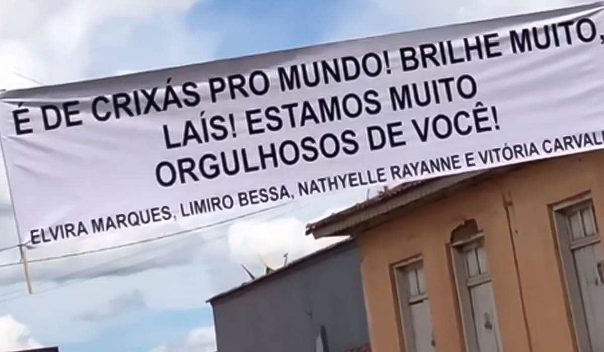 Secretaria de Cultura de Crixás montou estrutura para receber Laís. Foto: Reprodução/Instagram