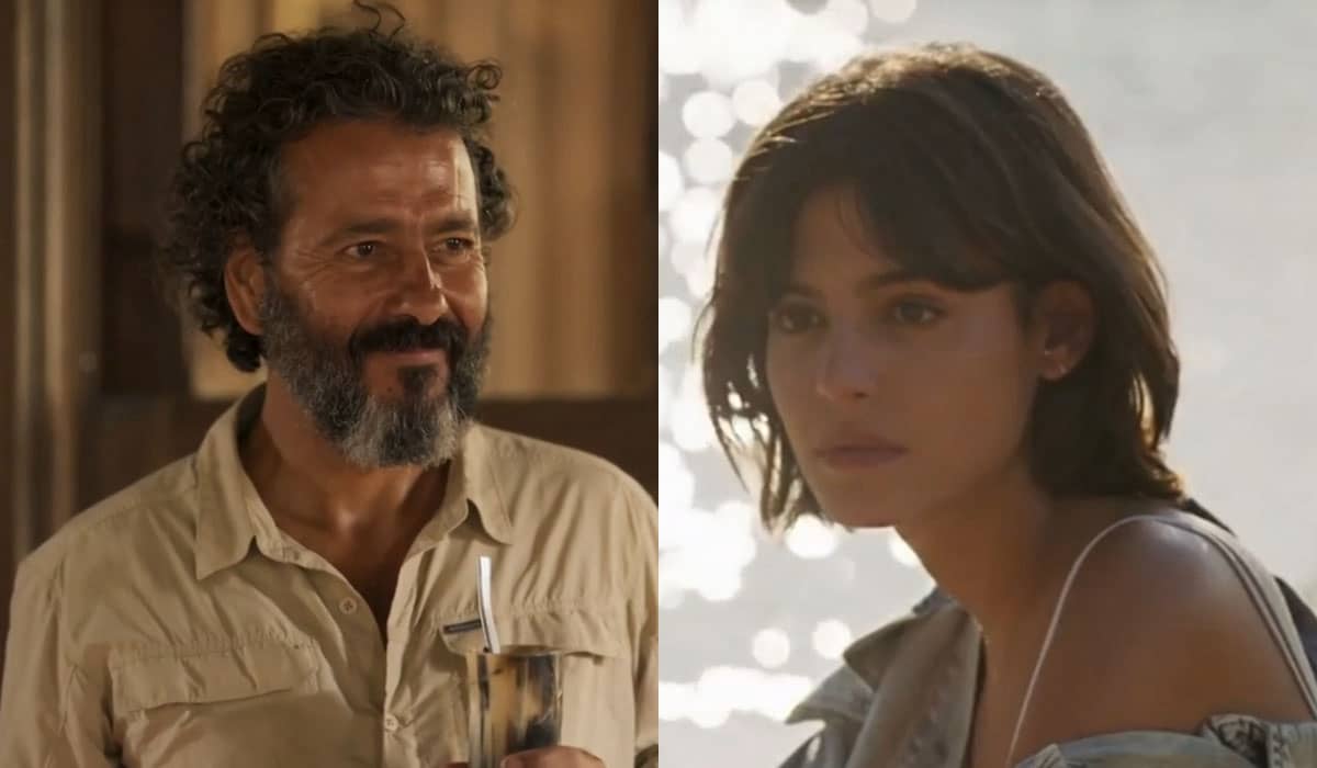 Leôncio e Guta mexem com a cabeça de Tadeu. Foto: Reprodução/Globo
