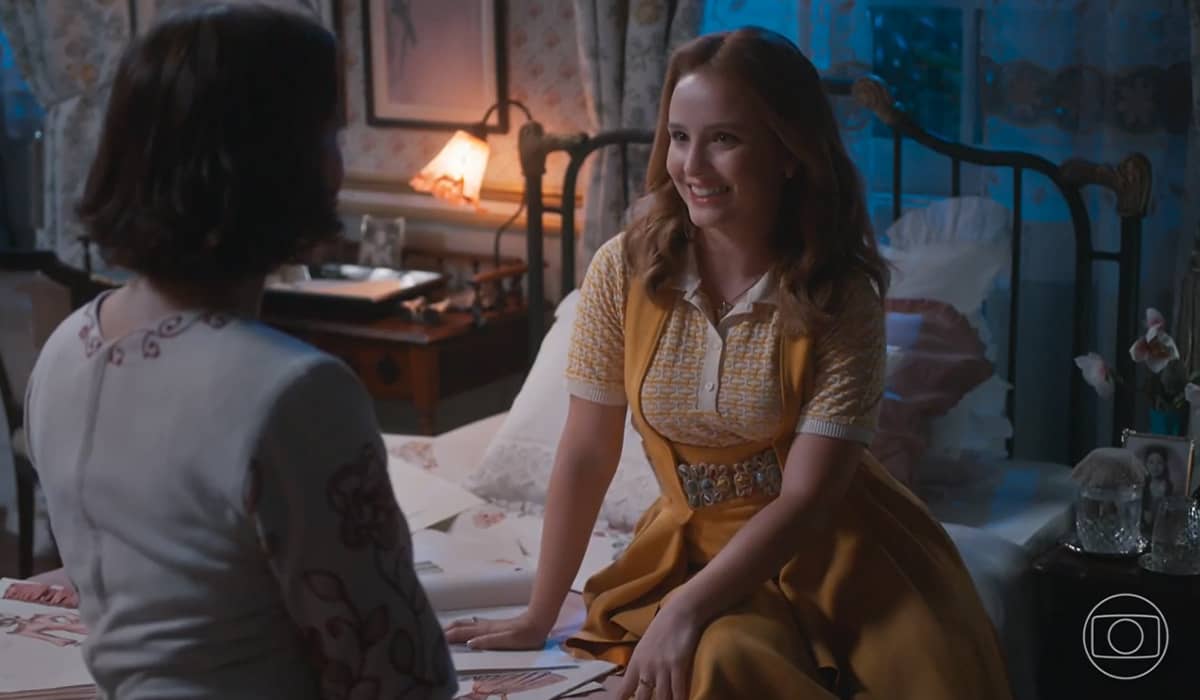 Isadora sonha em exibir seu trabalho no desfile. Fonte: Reprodução/Globo