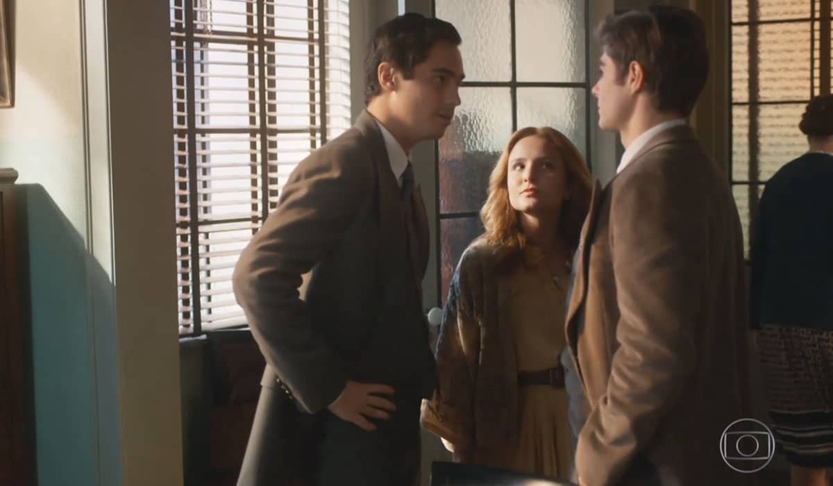 Joaquim e Davi entram em guerra pelo coração de Isadora. Foto: Reprodução/Globo