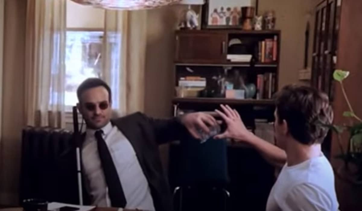 Charlie Cox como Matt Murdock, o Demolidor, em 'Homem-Aranha: Sem Volta Pra Casa'. Foto: Reprodução/YouTube.