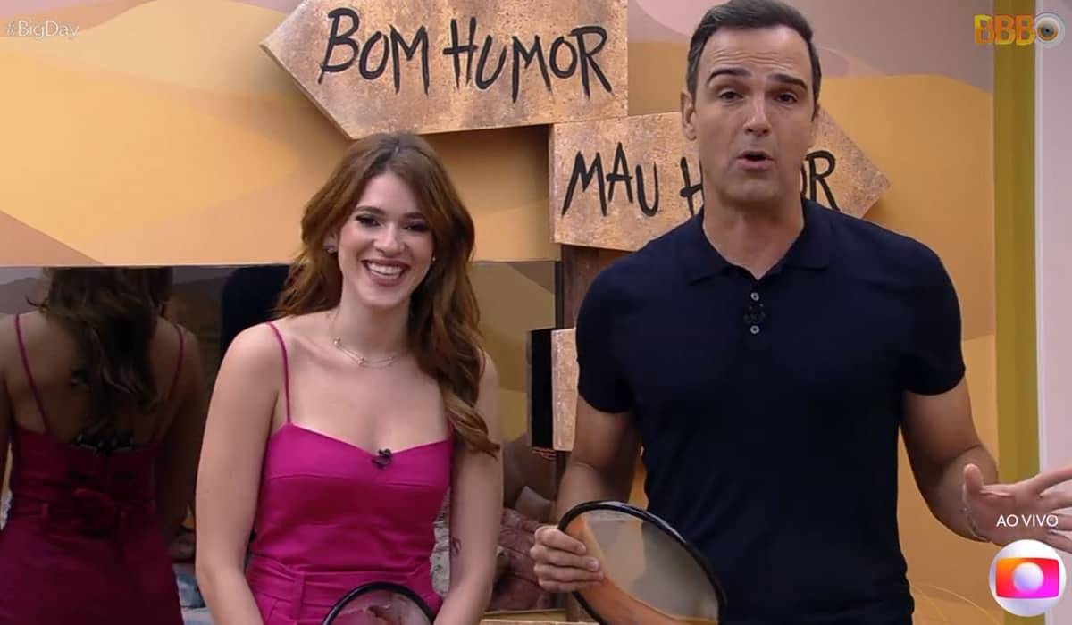 Tadeu e Ana Clara são os responsáveis pelo Big Day diretamente da casa do BBB 23. Foto: Reprodução/Globoplay