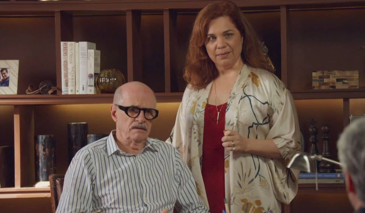 Sérgio e Helena conversam seriamente sobre o futuro de Giovanni na empresa. Foto: Reprodução/Globo