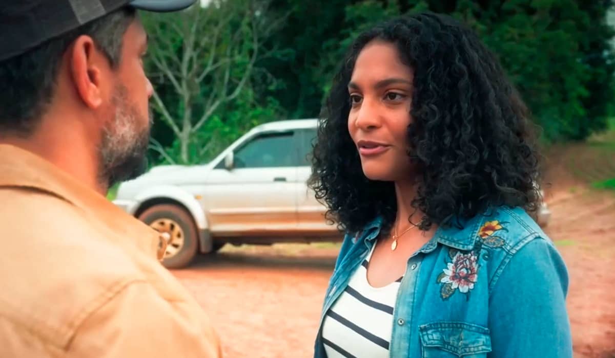 Aline colocou suas terras como garantia no banco. Fonte: Reprodução/Globo