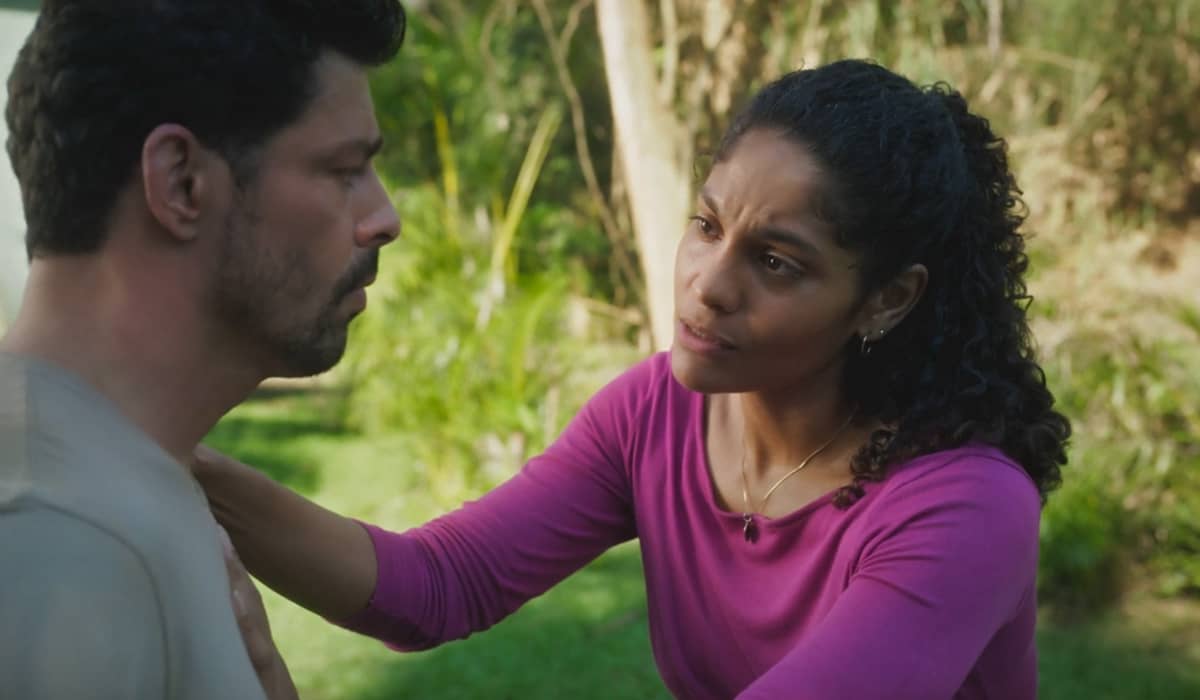 Caio desiste do casamento para ficar com Aline em Terra e Paixão. Foto: Reprodução/Globo