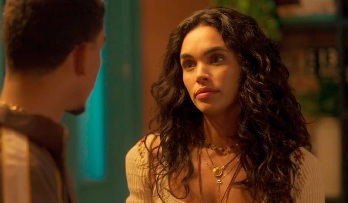 Luna não sabe que Miguel descobriu sobre a ameaça contra Nero. Fonte: Reprodução/Globo