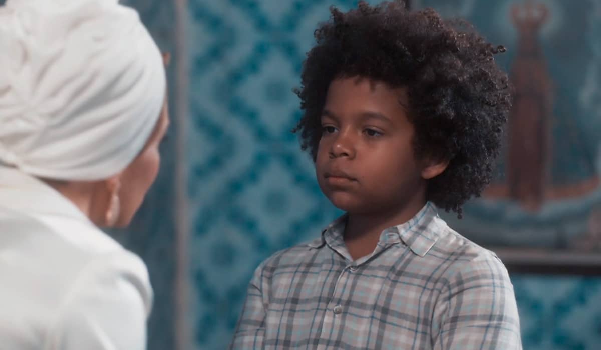 Marcelino ainda deseja se tornar filho de Marê e Orlando. Fonte: Reprodução/Globo